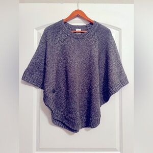Cabi Grey Shimmer Poncho Sweater | Small